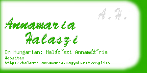 annamaria halaszi business card